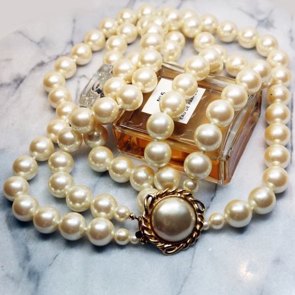 Carolee Three Strand Simulated Pearl Necklace - Picture 9 of 16